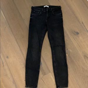 Zara women black washed jeans excellent condition